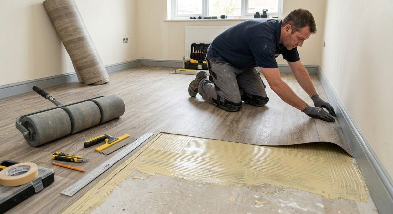 Sheet Linoleum Installation in Long Beach, CA